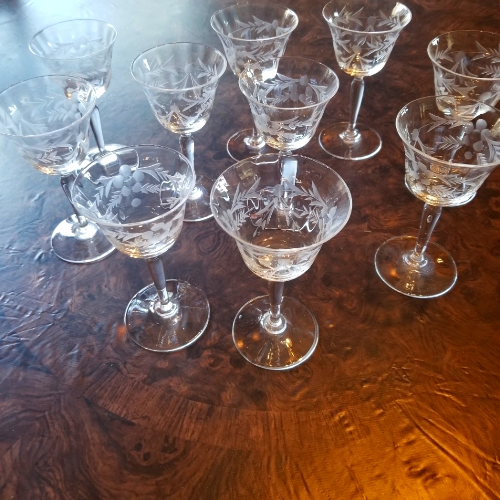 Vintage Apertif Cordial Glasses lot of 10